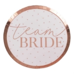 Picture of Paper plates - Team Bride polka dot (8pcs)