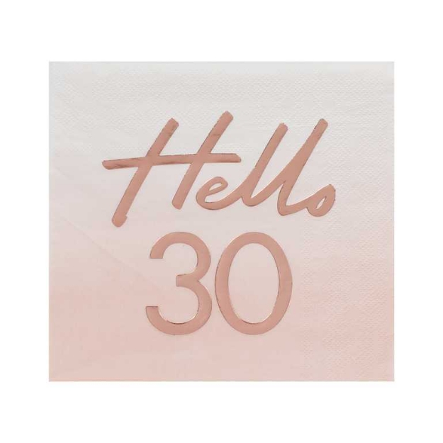 Picture of Paper napkins - Hello 30 (16pcs)