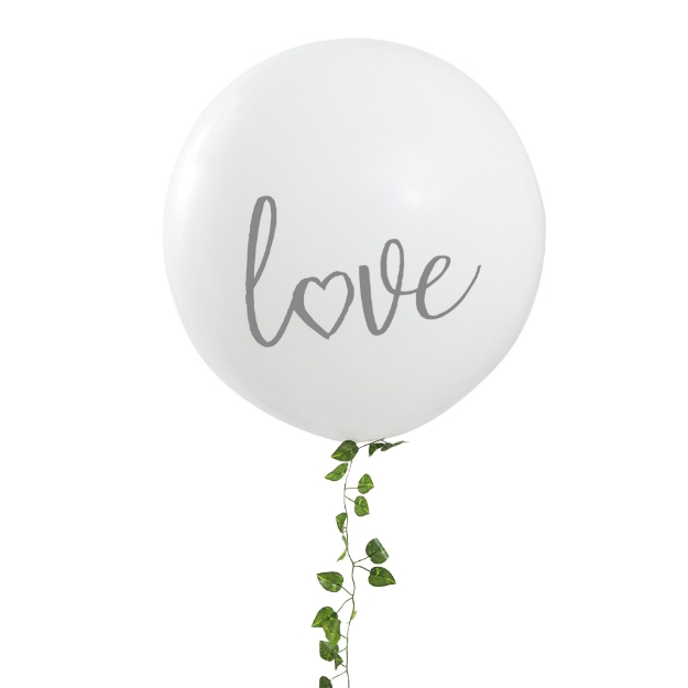 Picture of Giant Balloon - Love with foliage garland