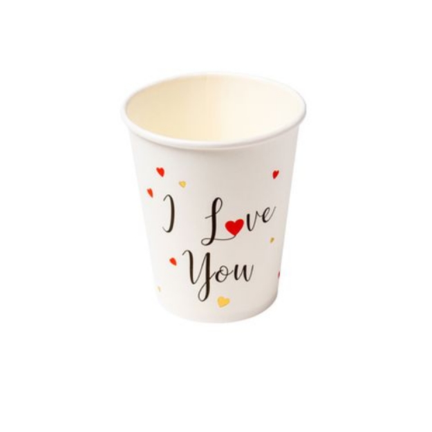 Picture of Paper cups - I love you (8pcs)