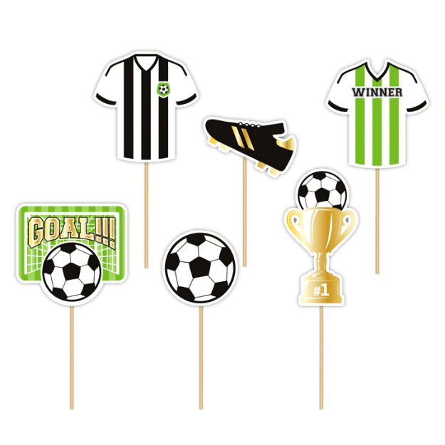 Picture of Cupcake toppers - Football (6pcs)