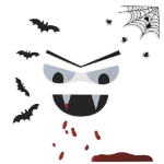 Αυτοκόλλητη διακόσμηση πόρτας - Halloween
