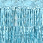 Γαλάζια ματ διακοσμητική κουρτίνα (0,90μ x 2,50μ)