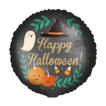 Picture of Foil Balloon - Happy Halloween black