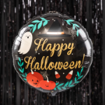 Picture of Foil Balloon - Happy Halloween black