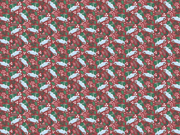 Picture of Wrapping paper -Christmas car (2μ x 70εκ)