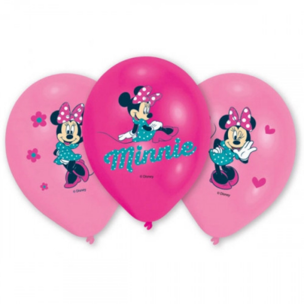 Σετ μπαλόνια - Minnie mouse ~27,5εκ (6τμχ)