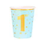 Picture of Paper cups - 1st Birthday blue (6pcs)