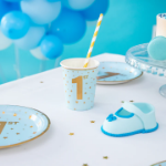 Χάρτινα ποτήρια - 1st Birthday γαλάζιο (6τμχ) 