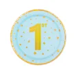 Εικόνα της Χάρτινα πιάτα γλυκού - 1st Birthday γαλάζιο (6τμχ)