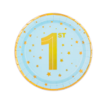 Picture of Side paper plates - 1st Birthday blue (6pcs)