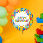 Picture of Foil Balloon Happy birthday - Block party