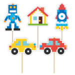 Picture of Cupcake toppers - Block party (6pcs)
