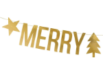 Picture of Gold Merry Christmas Bunting 