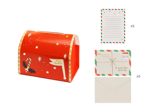 Picture of Santa's mailbox with 5 letters