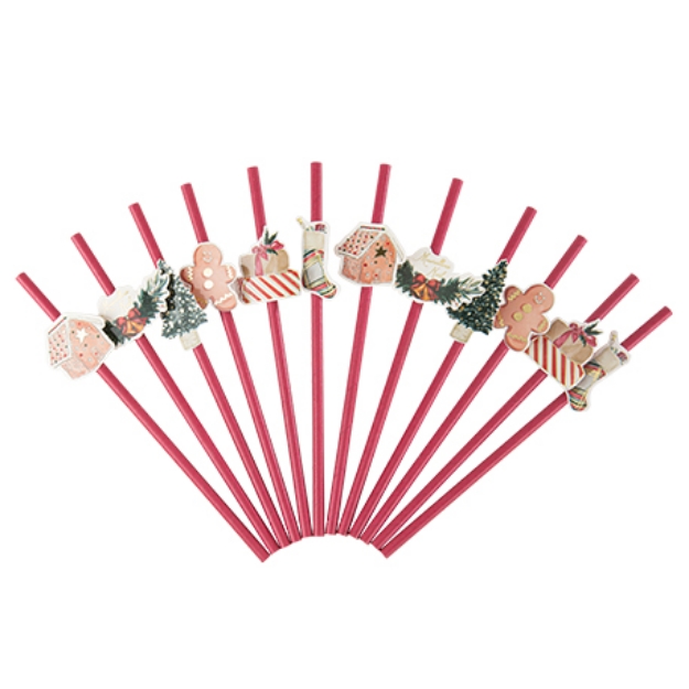 Picture of Paper straws - Xmas (12pcs)