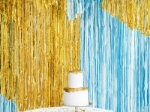 Picture of Foil Backdrop Curtain Decoration - Gold (1.00m x 2.50m)