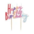 Εικόνα της Κερί για τούρτα Happy Birthday παστέλ