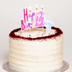 Picture of Pastel Happy Birthday candle