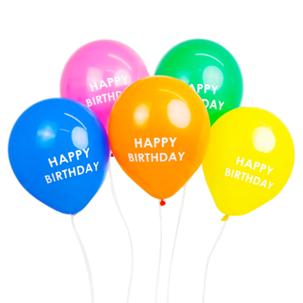 Show details for Set balloons - Happy birthday rainbow (5 pcs) Picture of Set balloons - Happy birthday rainbow (5 pcs)