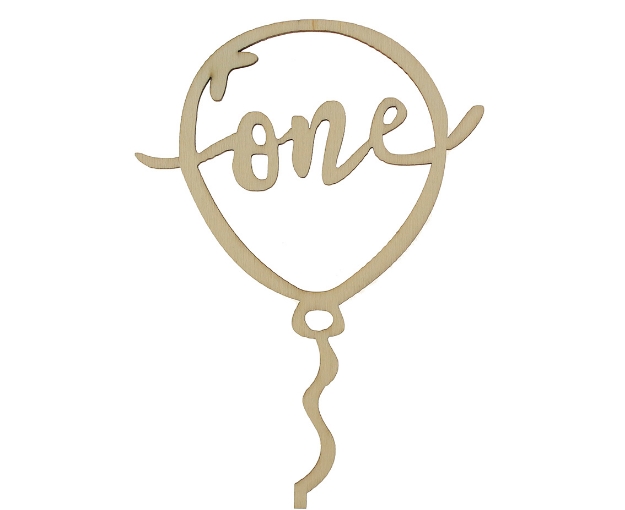 Picture of Wooden Cake Topper - One Balloon