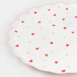 Picture of Side paper plates - Hearts (8pcs) (Meri Meri)