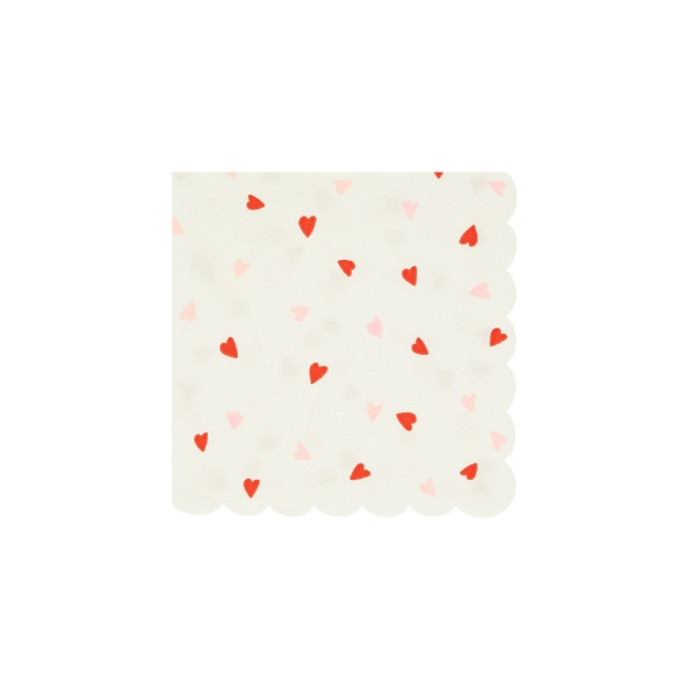 Picture of Heart Pattern Small Napkins (16pcs) (Meri Meri)
