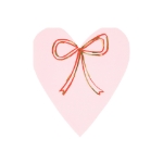 Picture of Heart With Bow Napkins (x16) (Meri Meri)