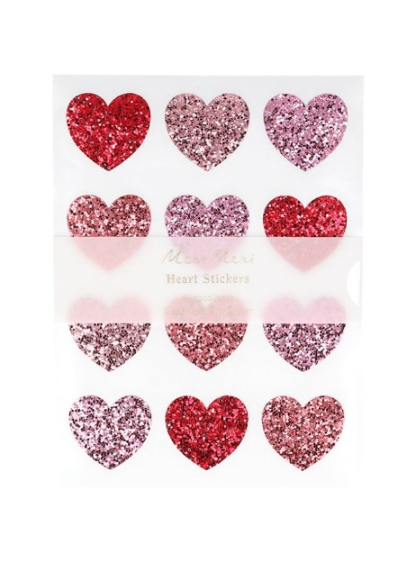 Picture of Glitter Heart Stickers (x 8 sheets) (Meri Meri)