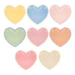 Picture of Pastel Heart Small Plates (x 8) (Meri Meri)
