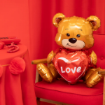 Picture of Balloon foil - Teddy bear with a heart (3D)