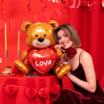 Picture of Balloon foil - Teddy bear with a heart (3D)