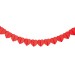 Picture of Tissue paper garland Hearts, red, 2m