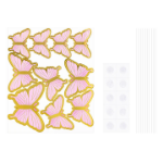 Picture of Cake toppers Pink and gold butterflies DIY 10 pcs.