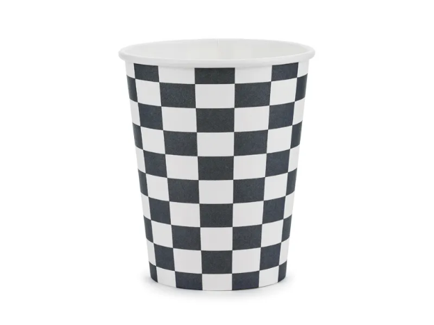 Picture of Paper cups - Checkered flag (6pcs)