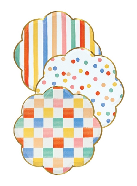 Picture of Side paper plates - Colourful Meri Meri (8pcs)