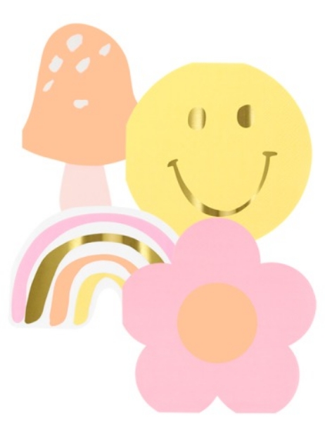Picture of Happy Face Icons Napkins (x 16) (Meri Meri)