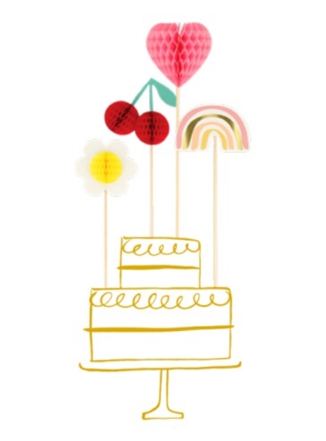 Διακοσμητικά για τούρτα - Happy Face Icons (Meri Meri) (4τμχ) 
