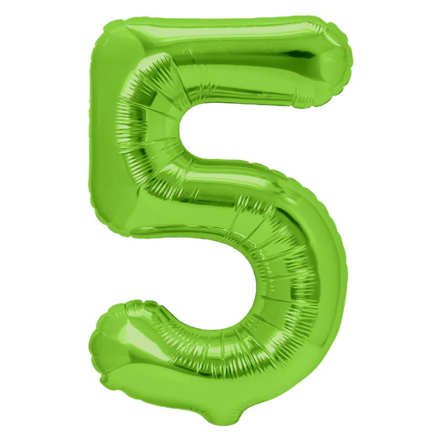Picture of Foil Balloon Number "5", green, 1m