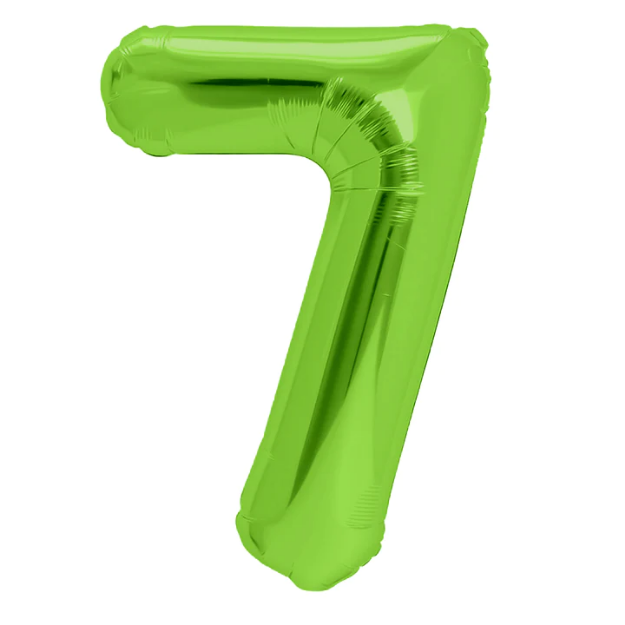 Picture of Foil Balloon Number "7", green, 1m