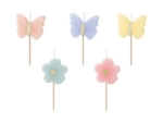 Picture of Cake candles - Butterflies and flowers