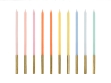 Picture of Cake Candles Long - Rainbow with gold (10pcs)