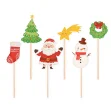 Picture of Christmas Cake Toppers Holiday Mix 6pcs.