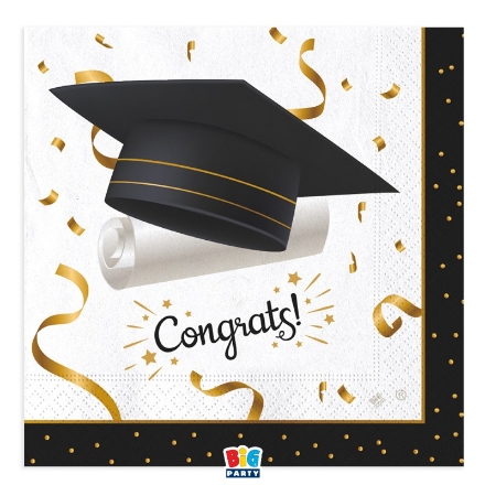 Show details for Napkins  - Congrats (16pcs) Picture of Napkins  - Congrats (16pcs)