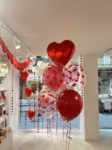Picture of Balloon bouquet  filled with helium - Valentine No3 (1 heart + 5 latex balloons)
