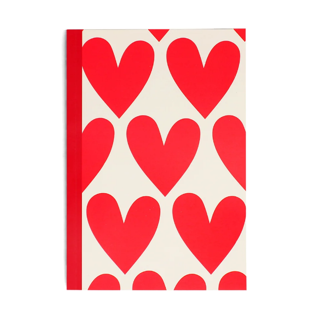 Picture of A5 notebook - Red hearts