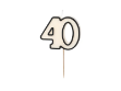 Picture of Birthday candle number 40, black and white