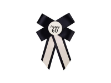Picture of Rosette for 60th birthday, cream-black, 11x17 cm