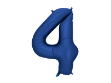 Picture of Foil Balloon Number "4", 86cm, navy blue
