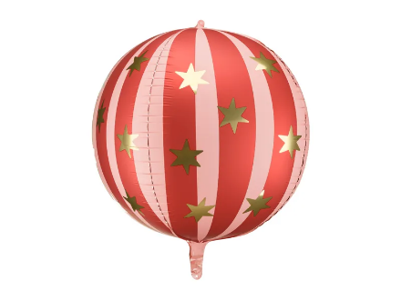 Show details for Foil balloon Starry ball - Red Picture of Foil balloon Starry ball - Red